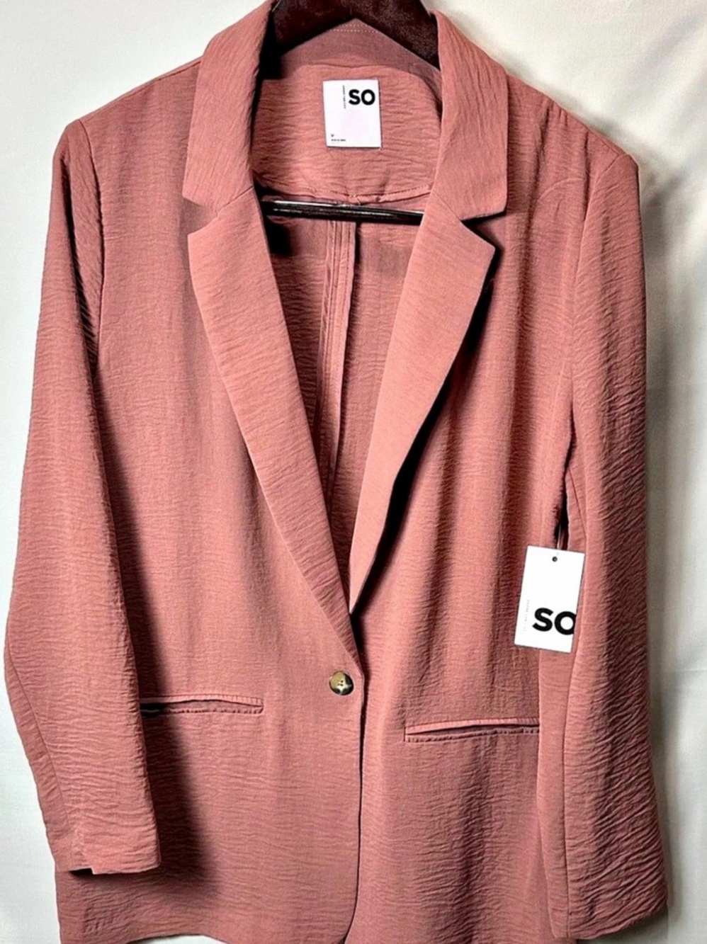 SO Women's Pink Blazer Size Medium NWT